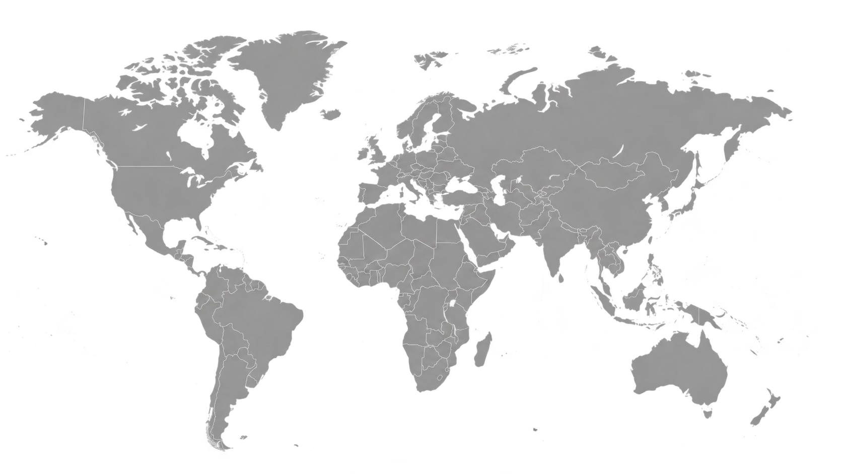 Carte du monde - présence Q-Core Consulting